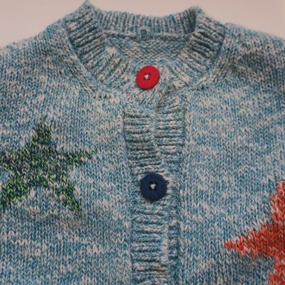 Stella McCartney Kids Star Sweater - Blue, Orange, Yellow, Green - Picture 7 of 7